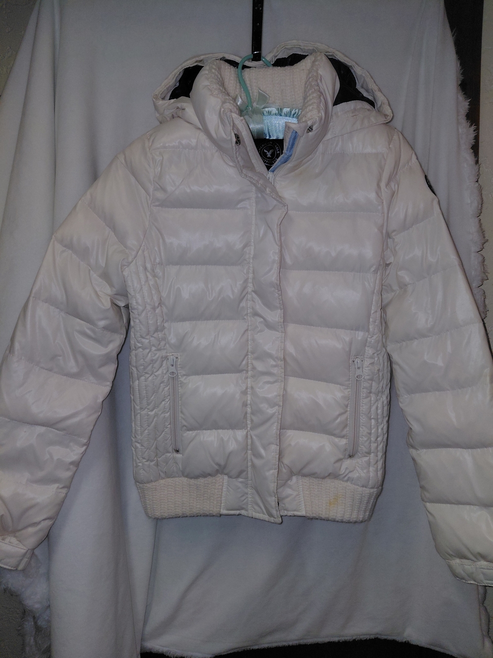 American Eagle Puffer Jacket Women Small Hooded Gorpcore VTG Y2K